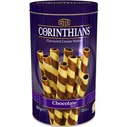 Corinthians Flavoured Cream Wafers Chocolate 350g