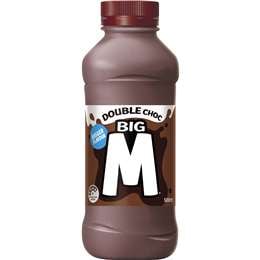 Big M Flavoured Milk Double Choc Bottle 500mL