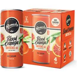 Remedy Switchel Blood Orange Cans 250mL x 4 pack