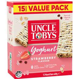 Uncle Tobys Yoghurt Muesli Bars Strawberry 469g