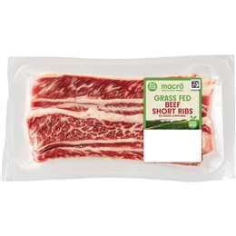 Macro Grass Fed Beef Short Ribs 600g - 1.2kg