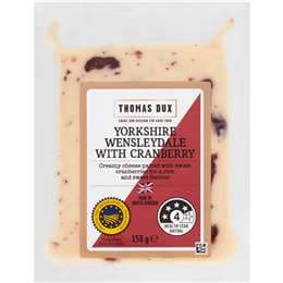 Thomas Dux Yorkshire Wensleydale Cheese With Cranberry 150g