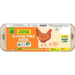 Woolworths 12 Extra Large Barn Laid Cage Free Eggs 700g