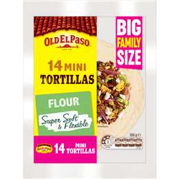 Old El Paso 14 Mini Tortillas Flour 350g