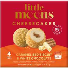 Little Moons Cheesecake Caramelised Biscuit & White Chocolate 4 pack