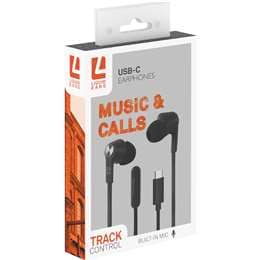 Liquid Ears Music & Calls USB C Earphones Black each