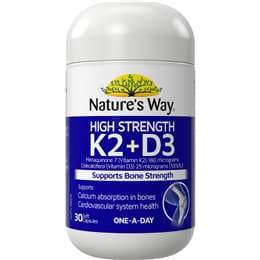 Nature's Way Vitamin K2 + D3 30 Tablets each