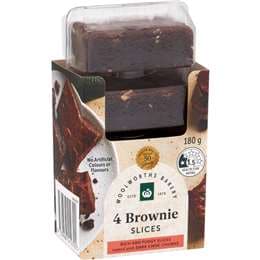 Woolworths Brownie Slices 180g 4 pack
