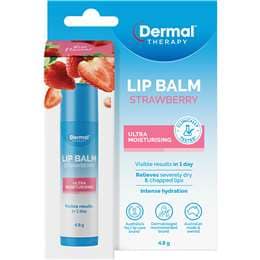 Dermal Therapy Ultra Moisturising Lip Balm Strawberry 4.8g