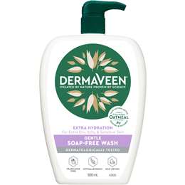 DermaVeen Extra Hydration Gentle Soap Free Wash 500mL