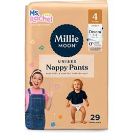 Millie Moon Ms Rachel Nappy Pants Size 4 (10-15kg) 29 pack