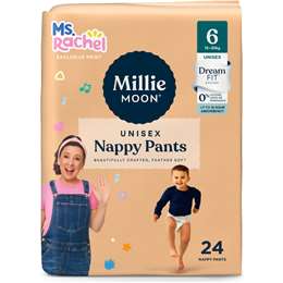 Millie Moon Ms Rachel Nappy Pants Size 6 (15-20kg) 24 pack