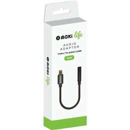 Moki Life Audio Adaptor USB C To 3.5mm Port each