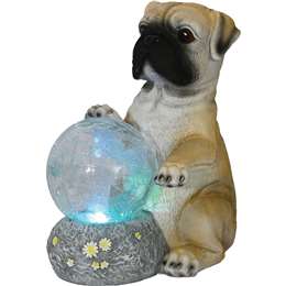 Mirabella Solar Crackle Ball Light Pug Ball Light Pug each