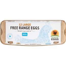 Sunrise Eggs 12 Large Free Range Eggs 600g
