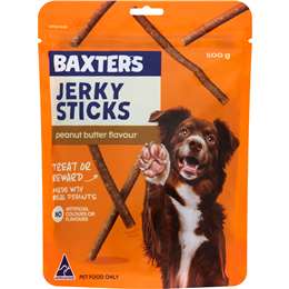 Baxter's Dog Treats Jerky Sticks Peanut Butter Flavour 500g