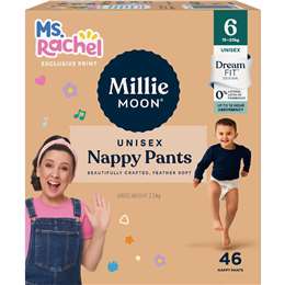 Millie Moon Luxury Nappy Pants Size 6 (15-20kg) 46 pack