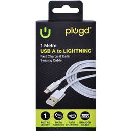 Plugd USB A To Lightning Cable 1m each