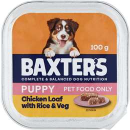 Baxter's Wet Puppy Food Chicken Loaf With Rice & Vegetables 100g