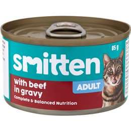 Smitten Adult Cat Food Beef In Gravy 85g