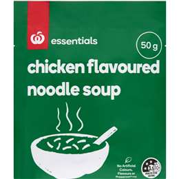 Woolworths Essentials Chicken Flavoured Noodle Soup 50g