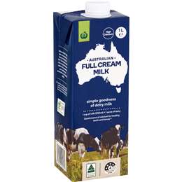 Woolworths Full Cream Long Life Milk UHT 1L