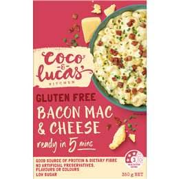 Coco & Lucas' Gluten Free Bacon Mac & Cheese 350g