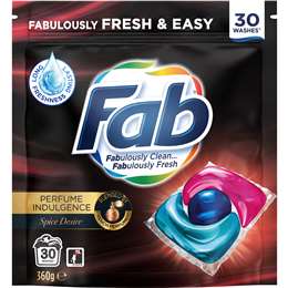 Fab Perfume Indulgence Laundry Capsules Spice Desire 30 pack