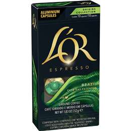L'OR Espresso Brazil Coffee Pods Nespresso Compatible 10 pack