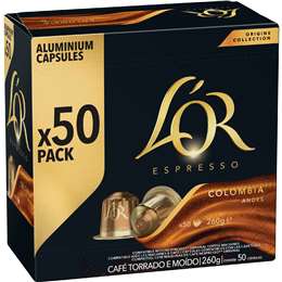 L'OR Espresso Colombia Coffee Pods Nespresso Compatible 50 pack