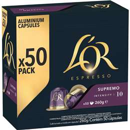 L'OR Espresso Supremo Coffee Pods Nespresso Compatible 50 pack