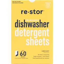 Restor Dishwasher Detergent Sheets Lemon Burst 60 pack