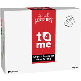 T4Me English Breakfast Extra Strong Tea Bags 100 pack