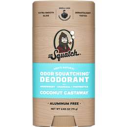 Dr Squatch Odor Squatching Roll On Deodorant Coconut Castaway 75g