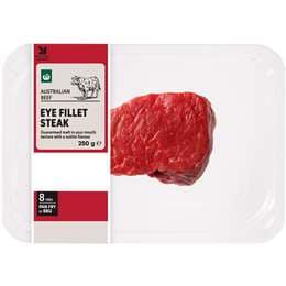 Woolworths Australian Beef Eye Fillet Steak 250g