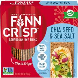 Finn Crisp Sourdough Rye Thins Chia Seed & Sea Salt 195g
