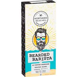 Northern Beaches Coffee Roasters Bearded Barista Coffee Capsules 10 pack