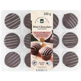 Woolworths Mini Iced Mudcake Cupcakes 12 pack