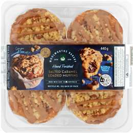Woolworths Salted Caramel Loaded Muffin 4 pack