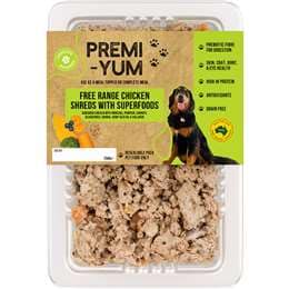 Premi-Yum Chilled Free Range Chicken Shreds With Superfoods 250g