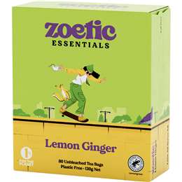 Zoetic Tea Bags Lemon Ginger 80 pack
