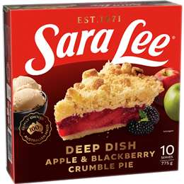 Sara Lee Deep Dish Crumble Pie Apple & Blackberry 775g