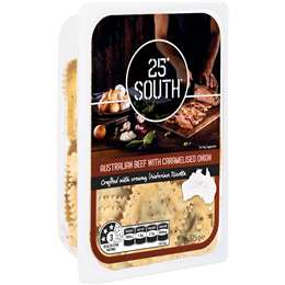 25 Degrees South Beef & Caramelised Onion Ravioli Pasta 325g
