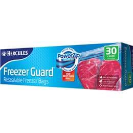 Hercules Freezer Guard Resealable Bags Large 30 pack