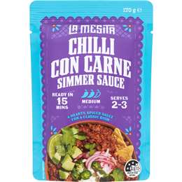 La Mesita Chilli Con Carne Simmer Sauce 170g