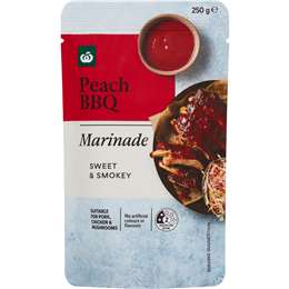 Woolworths Peach BBQ Marinade 250g