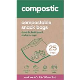 Compostic Compostable Snack Bags 25 pack