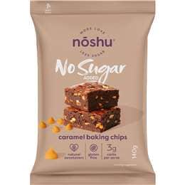 Noshu No Sugar Added Caramel Baking Chips 140g