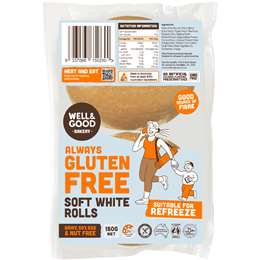 Well & Good Gluten Free Soft White Rolls 150g