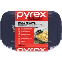 Pyrex Bake N Save Glass Food Baking Container 1.18L each